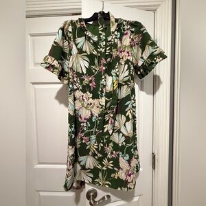 Kaari Blue Green Floral Dress